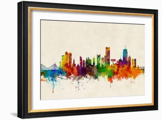 Boston Massachusetts Skyline-Michael Tompsett-Framed Art Print