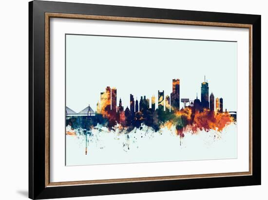 Boston Massachusetts Skyline-Michael Tompsett-Framed Art Print