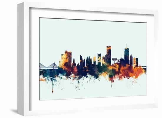 Boston Massachusetts Skyline-Michael Tompsett-Framed Art Print