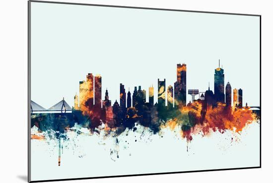 Boston Massachusetts Skyline-Michael Tompsett-Mounted Art Print