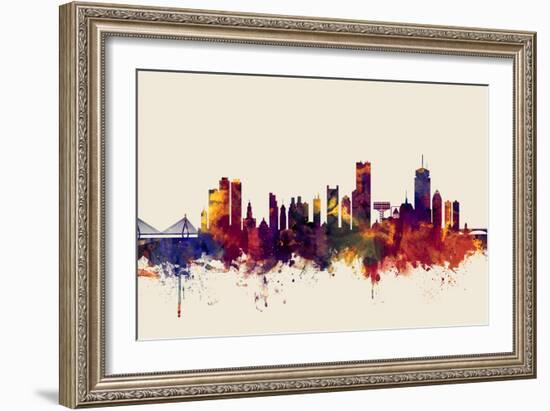 Boston Massachusetts Skyline-Michael Tompsett-Framed Art Print