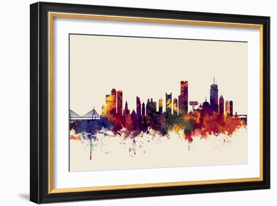 Boston Massachusetts Skyline-Michael Tompsett-Framed Art Print