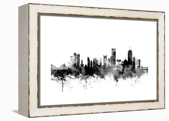 Boston Massachusetts Skyline-Michael Tompsett-Framed Stretched Canvas