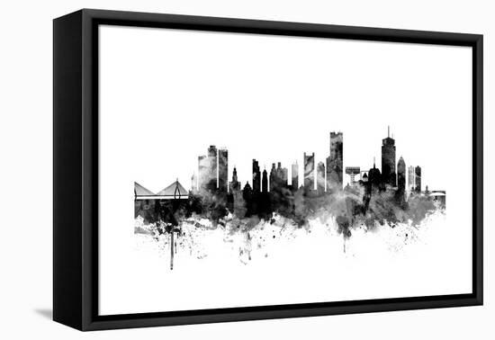 Boston Massachusetts Skyline-Michael Tompsett-Framed Stretched Canvas