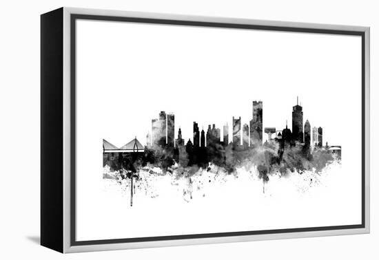 Boston Massachusetts Skyline-Michael Tompsett-Framed Stretched Canvas