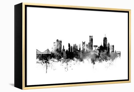 Boston Massachusetts Skyline-Michael Tompsett-Framed Stretched Canvas