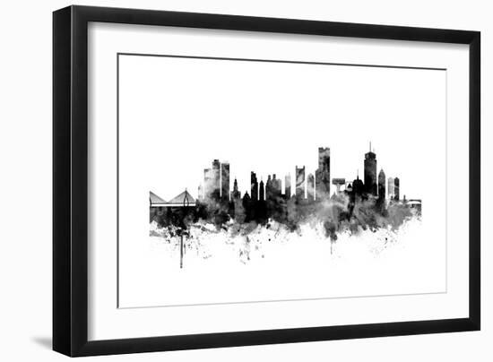 Boston Massachusetts Skyline-Michael Tompsett-Framed Premium Giclee Print