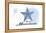 Boston, Massachusetts - Starfish - Blue - Coastal Icon-Lantern Press-Framed Stretched Canvas