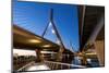 Boston, Massachusetts, USA. Leonard P. Zakam Bunker Hill Bridge.-Brent Bergherm-Mounted Photographic Print