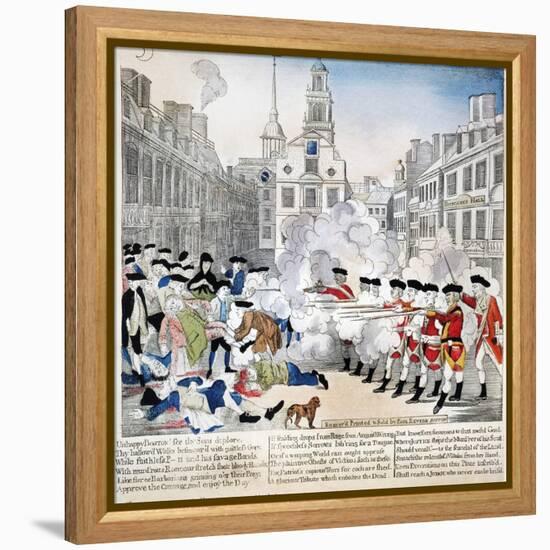 Boston Massacre, 1770-Paul Revere-Framed Premier Image Canvas