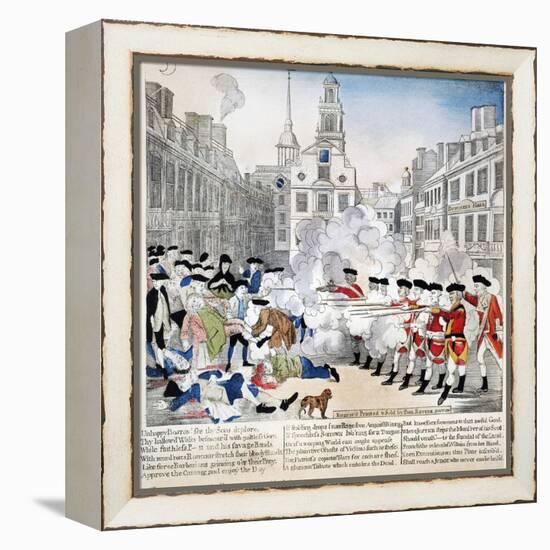 Boston Massacre, 1770-Paul Revere-Framed Premier Image Canvas