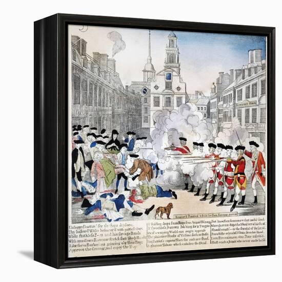 Boston Massacre, 1770-Paul Revere-Framed Premier Image Canvas