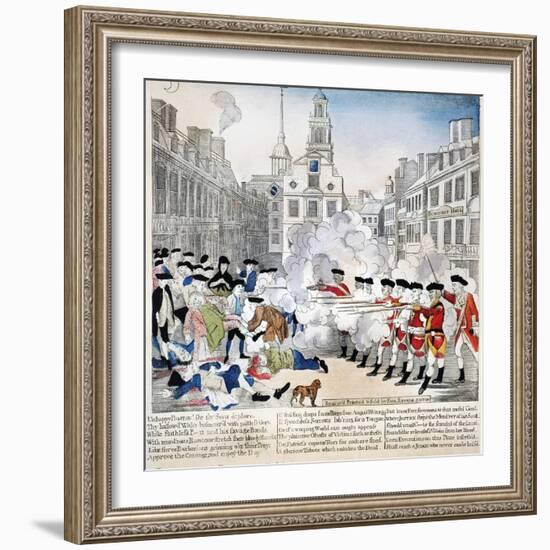 Boston Massacre, 1770-Paul Revere-Framed Giclee Print