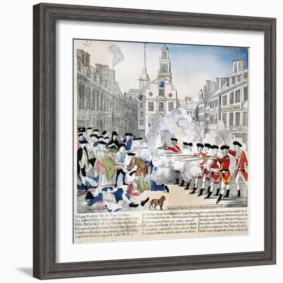 Boston Massacre, 1770-Paul Revere-Framed Giclee Print