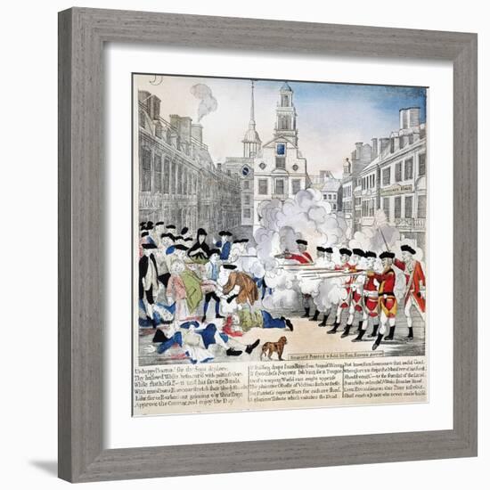 Boston Massacre, 1770-Paul Revere-Framed Giclee Print