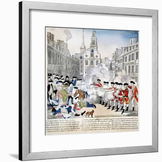 Boston Massacre, 1770-Paul Revere-Framed Giclee Print