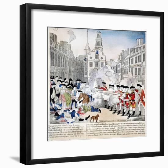 Boston Massacre, 1770-Paul Revere-Framed Giclee Print