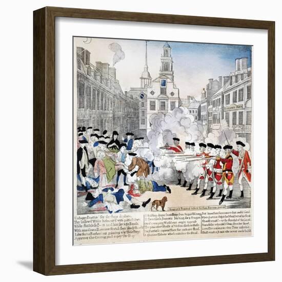 Boston Massacre, 1770-Paul Revere-Framed Giclee Print