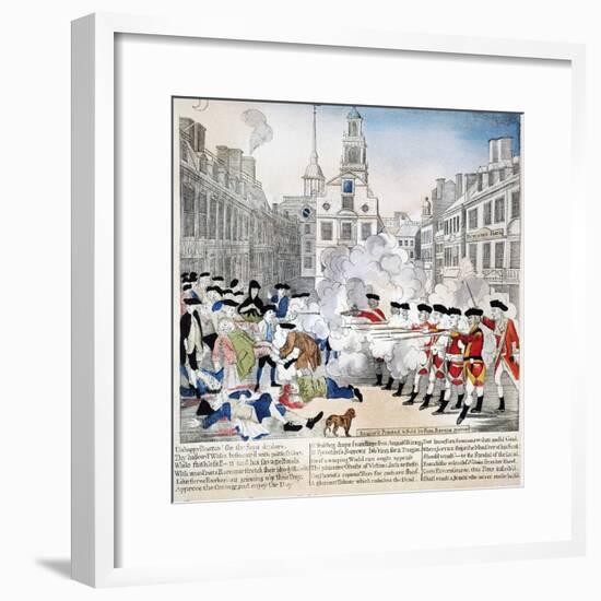 Boston Massacre, 1770-Paul Revere-Framed Giclee Print