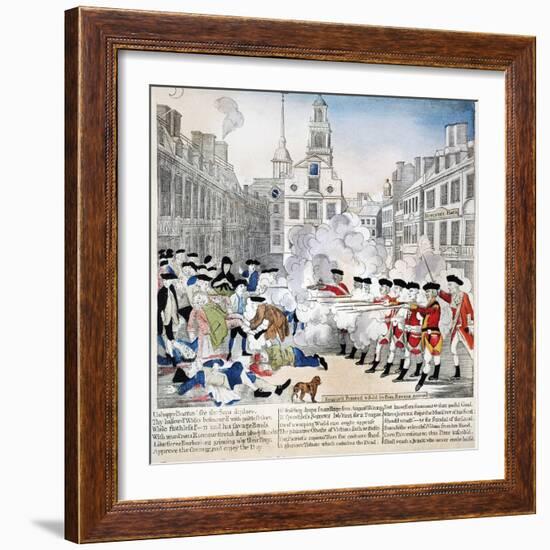 Boston Massacre, 1770-Paul Revere-Framed Giclee Print