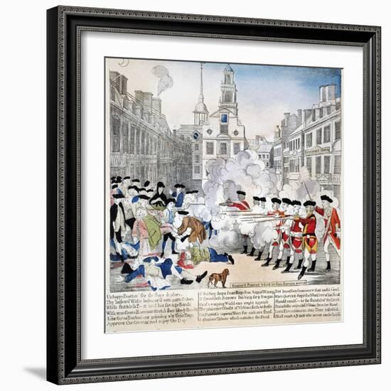 Boston Massacre, 1770-Paul Revere-Framed Giclee Print