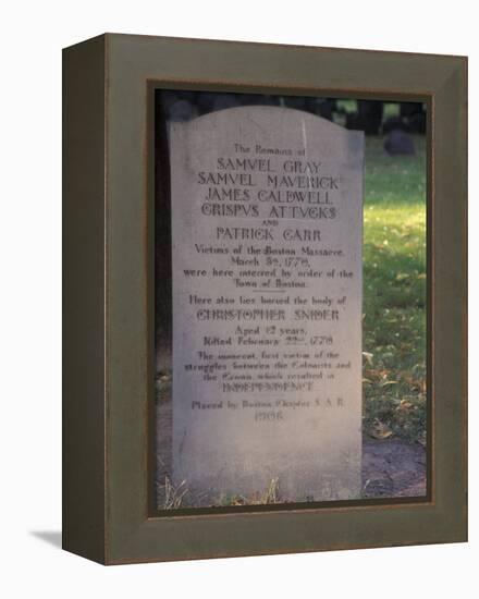 Boston Massacre Victims' Grave in the Old Granary Burying-Ground, Boston, Massachusetts-null-Framed Premier Image Canvas