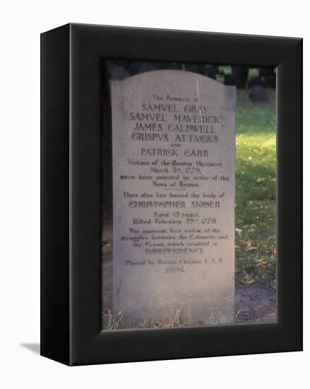 Boston Massacre Victims' Grave in the Old Granary Burying-Ground, Boston, Massachusetts-null-Framed Premier Image Canvas