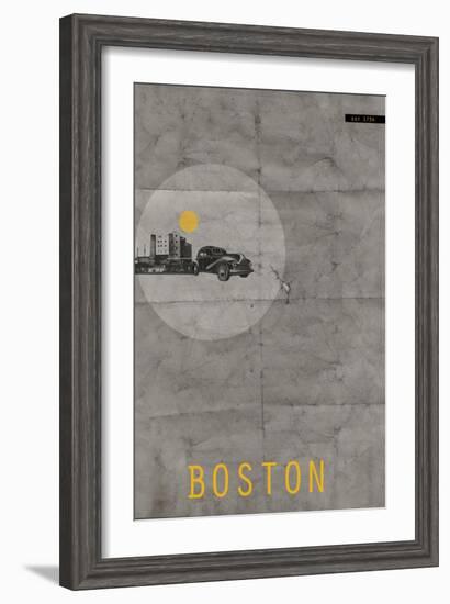 Boston Poster-NaxArt-Framed Art Print