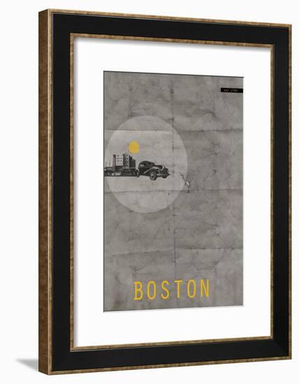 Boston Poster-NaxArt-Framed Art Print