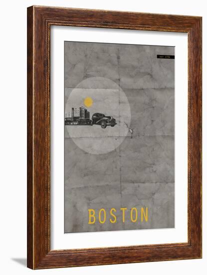 Boston Poster-NaxArt-Framed Art Print