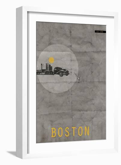 Boston Poster-NaxArt-Framed Art Print