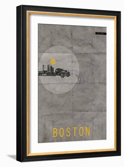 Boston Poster-NaxArt-Framed Art Print