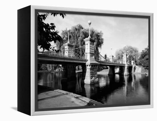 Boston Public Garden Suspension Bridge-null-Framed Stretched Canvas