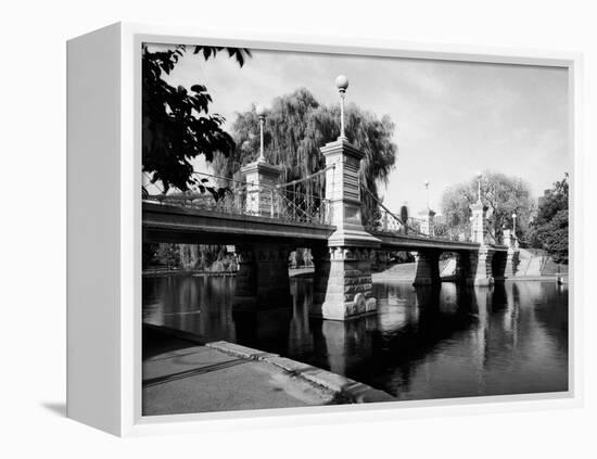 Boston Public Garden Suspension Bridge-null-Framed Stretched Canvas