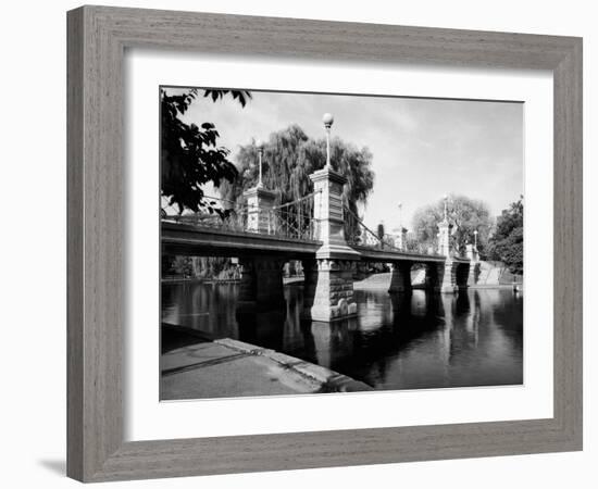 Boston Public Garden Suspension Bridge-null-Framed Photo