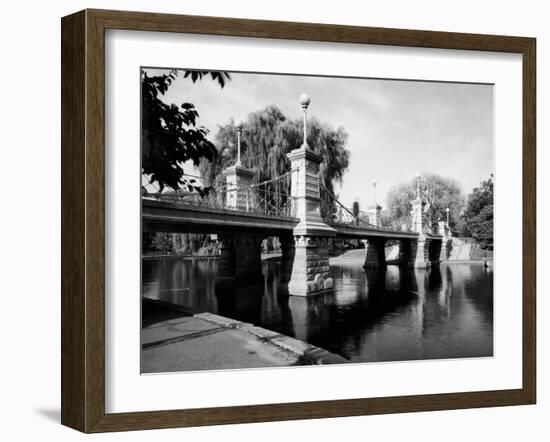 Boston Public Garden Suspension Bridge-null-Framed Photo