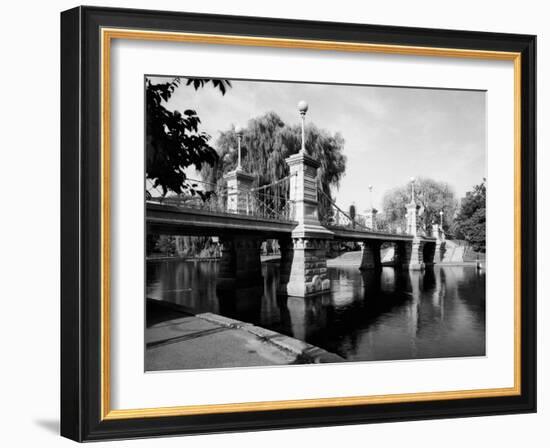 Boston Public Garden Suspension Bridge-null-Framed Photo