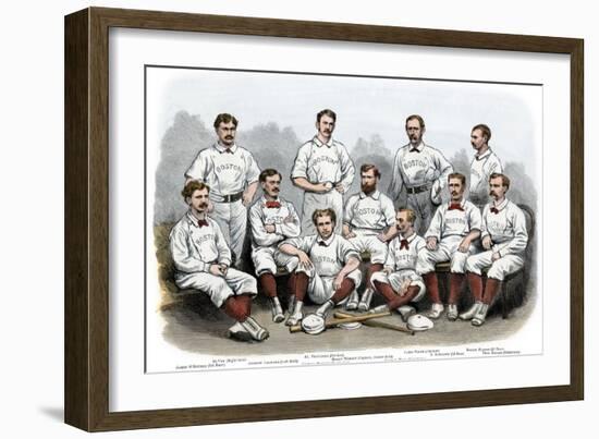 Boston Red Stocking Baseball Club of 1874-null-Framed Giclee Print