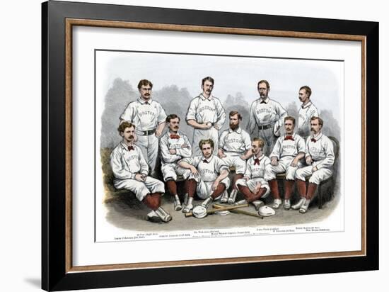 Boston Red Stocking Baseball Club of 1874-null-Framed Giclee Print