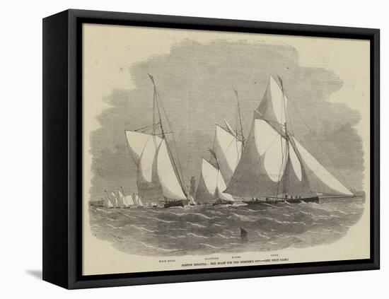 Boston Regatta, the Start for the Member's Cup-Edwin Weedon-Framed Premier Image Canvas