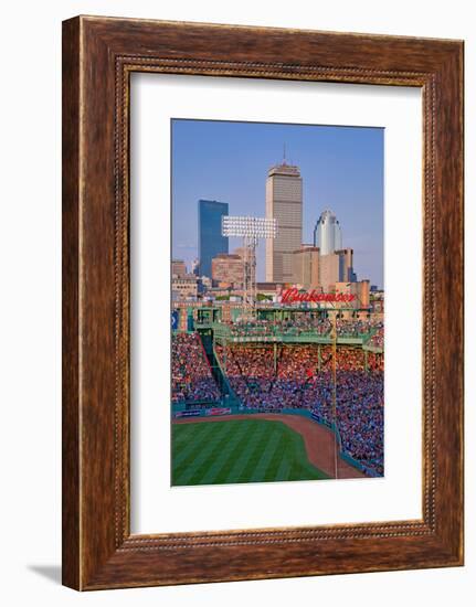 Boston Skyline with view of Historic Fenway Park, Boston Red Sox, Boston, Ma., USA, May 20, 2010...-null-Framed Photographic Print