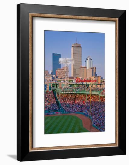 Boston Skyline with view of Historic Fenway Park, Boston Red Sox, Boston, Ma., USA, May 20, 2010...-null-Framed Photographic Print