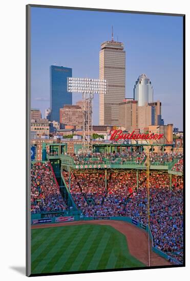 Boston Skyline with view of Historic Fenway Park, Boston Red Sox, Boston, Ma., USA, May 20, 2010...-null-Mounted Photographic Print