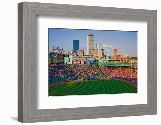 Boston Skyline with view of Historic Fenway Park, Boston Red Sox, Boston, Ma., USA, May 20, 2010...-null-Framed Photographic Print