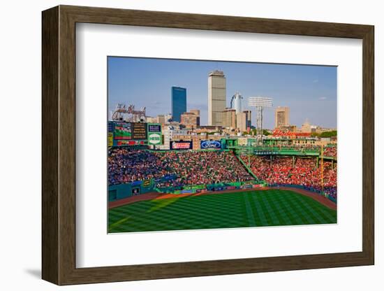 Boston Skyline with view of Historic Fenway Park, Boston Red Sox, Boston, Ma., USA, May 20, 2010...-null-Framed Photographic Print