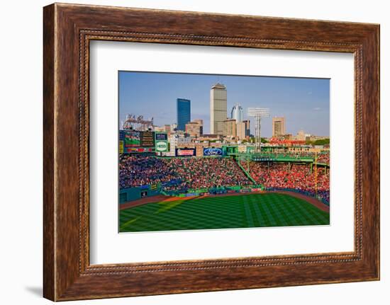 Boston Skyline with view of Historic Fenway Park, Boston Red Sox, Boston, Ma., USA, May 20, 2010...-null-Framed Photographic Print