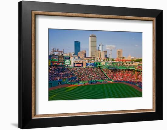 Boston Skyline with view of Historic Fenway Park, Boston Red Sox, Boston, Ma., USA, May 20, 2010...-null-Framed Photographic Print