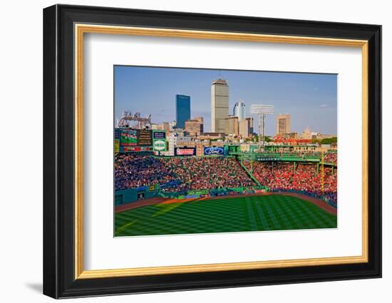 Boston Skyline with view of Historic Fenway Park, Boston Red Sox, Boston, Ma., USA, May 20, 2010...-null-Framed Photographic Print