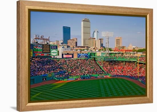 Boston Skyline with view of Historic Fenway Park, Boston Red Sox, Boston, Ma., USA, May 20, 2010...-null-Framed Premier Image Canvas