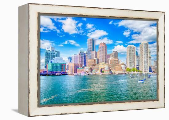 Boston Skyline-marcorubino-Framed Premier Image Canvas